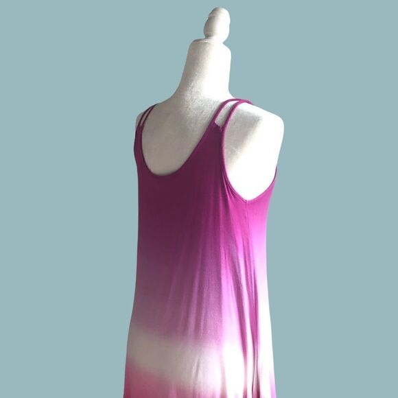 Pink ombré tank swim cover up dress - Picture 4 of 5